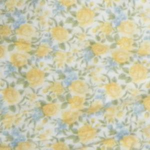 Blue with yellow roses flannel
